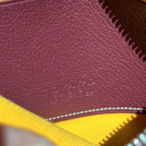 Goyard Goyardine Mini Senat Pochette burgundy pouch wallet case - Picture 9 of 11